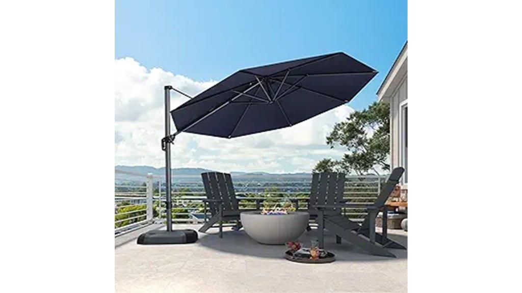 purple leaf umbrella rotation