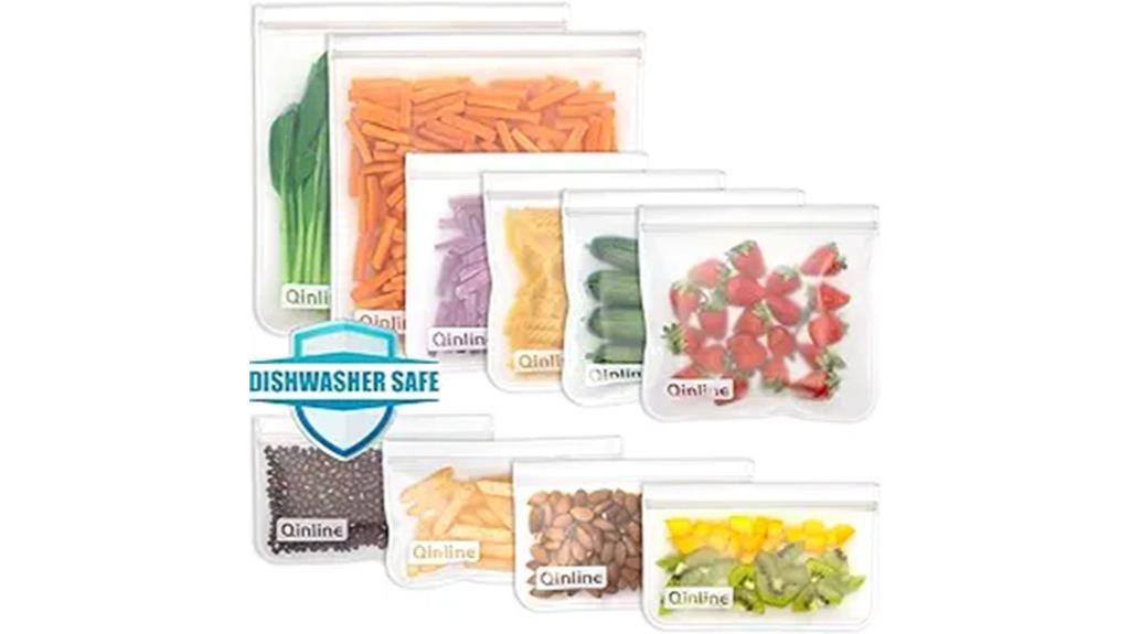 reusable 10 pack freezer bags