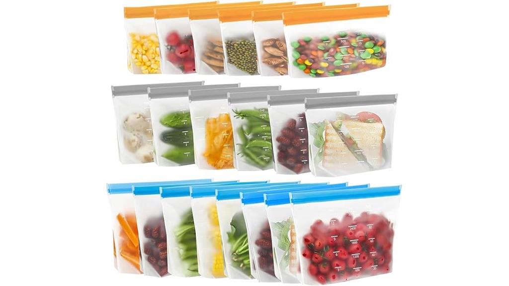 reusable leakproof food bags