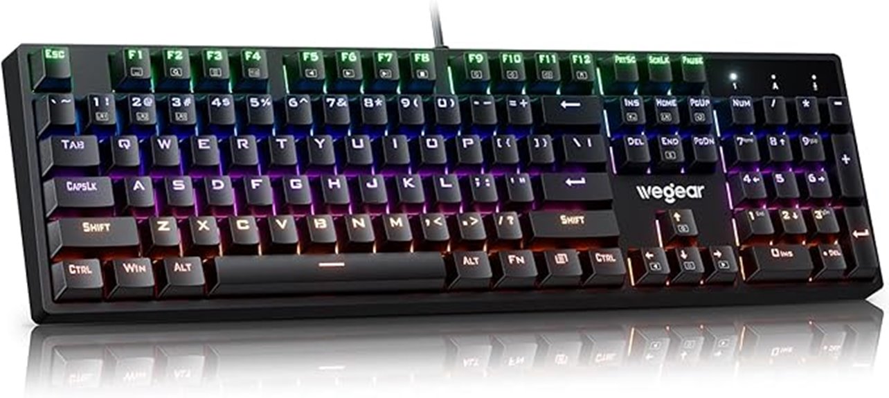 rgb backlit mechanical keyboard