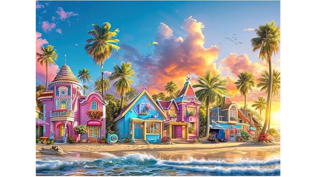 romantic beach puzzle set