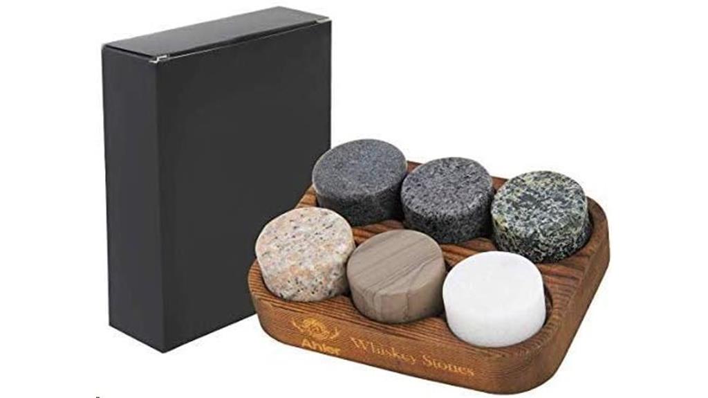 set of 6 reusable whiskey stones