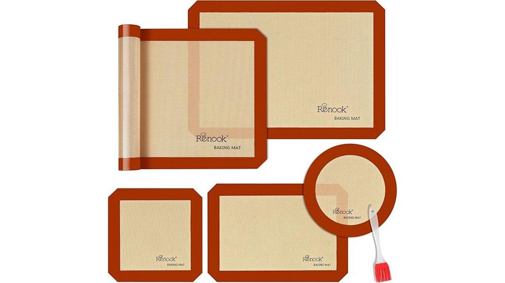 set of five reusable silicone liners