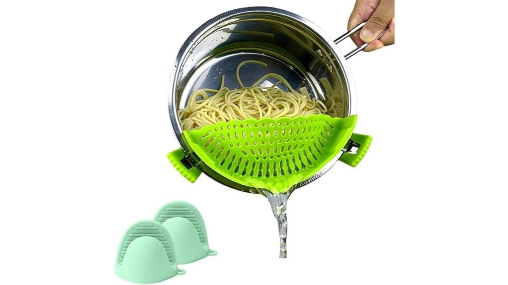 silicone pan strainer glove