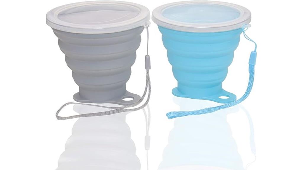 silicone travel cup set