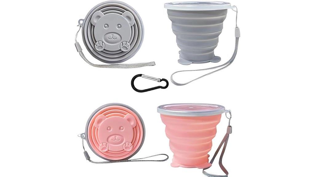 silicone travel foldable cup