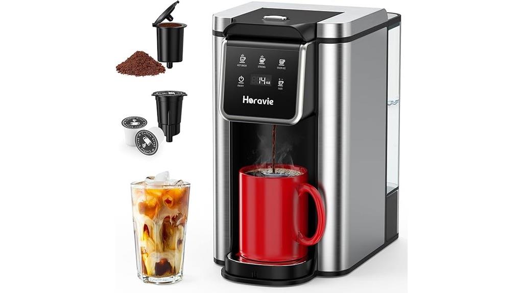 single cup coffee brewing