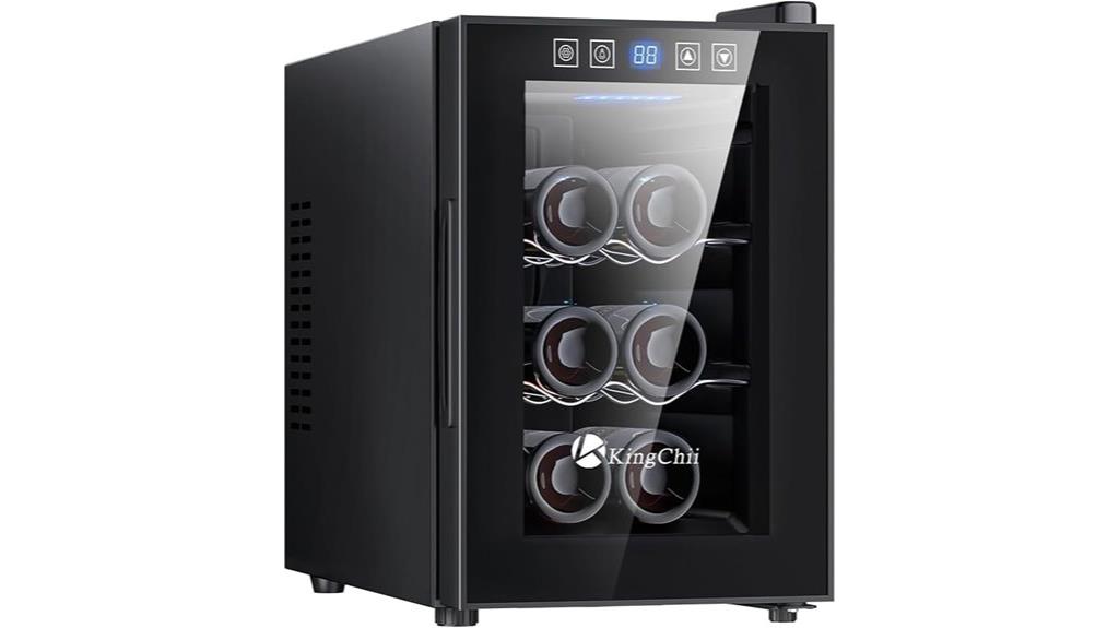 six bottle thermoelectric wine cooler