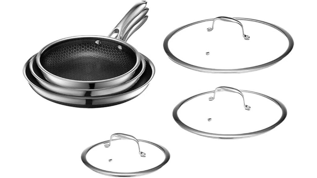 six piece frying pan set