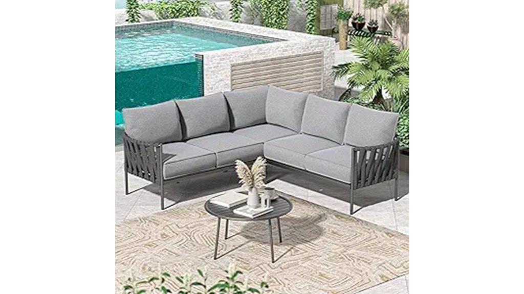 six piece outdoor sectional