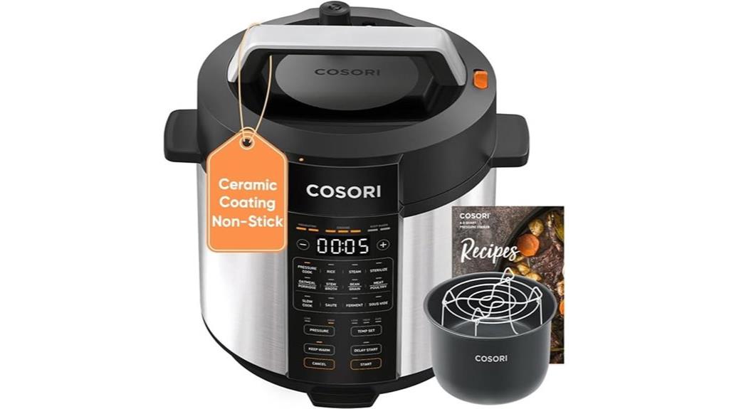 six quart stainless steel pressure cooker