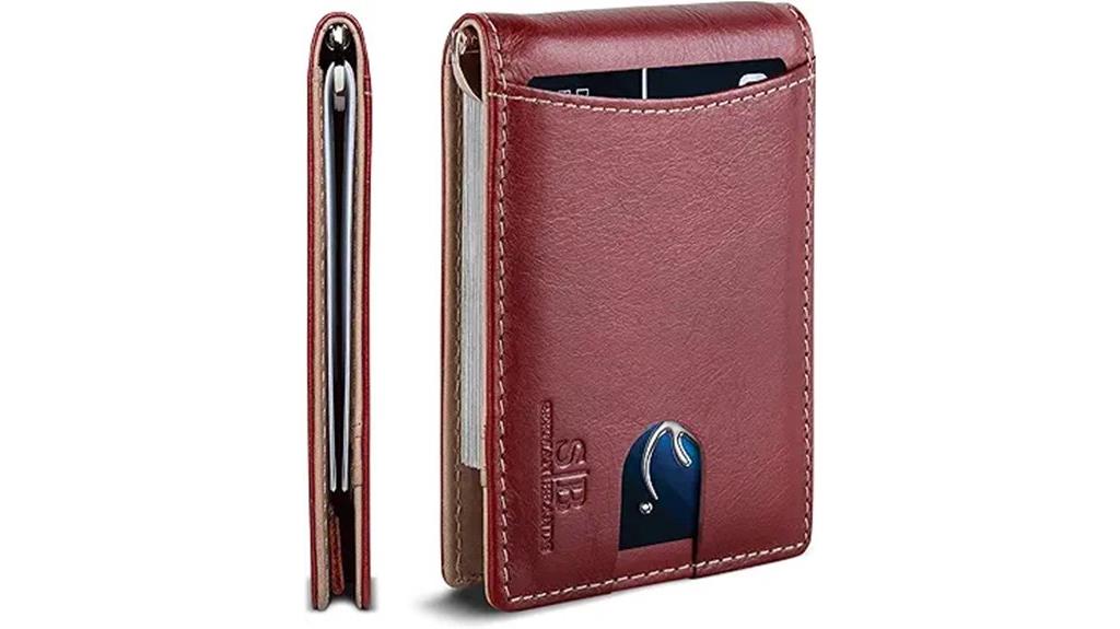 slim leather rfid wallet