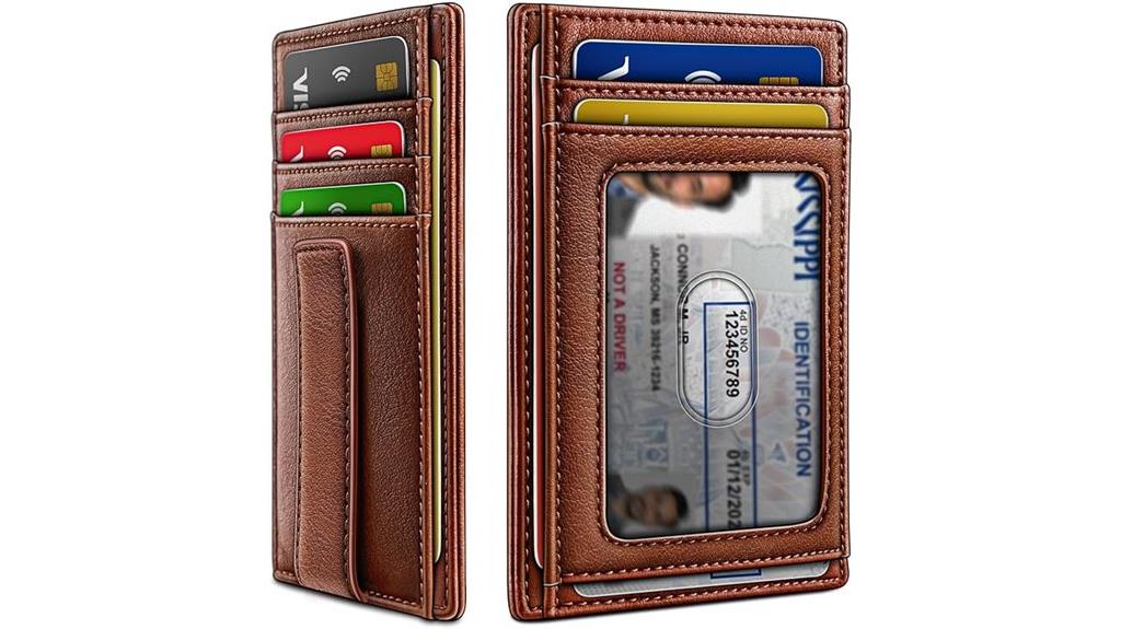 slim rfid leather wallet