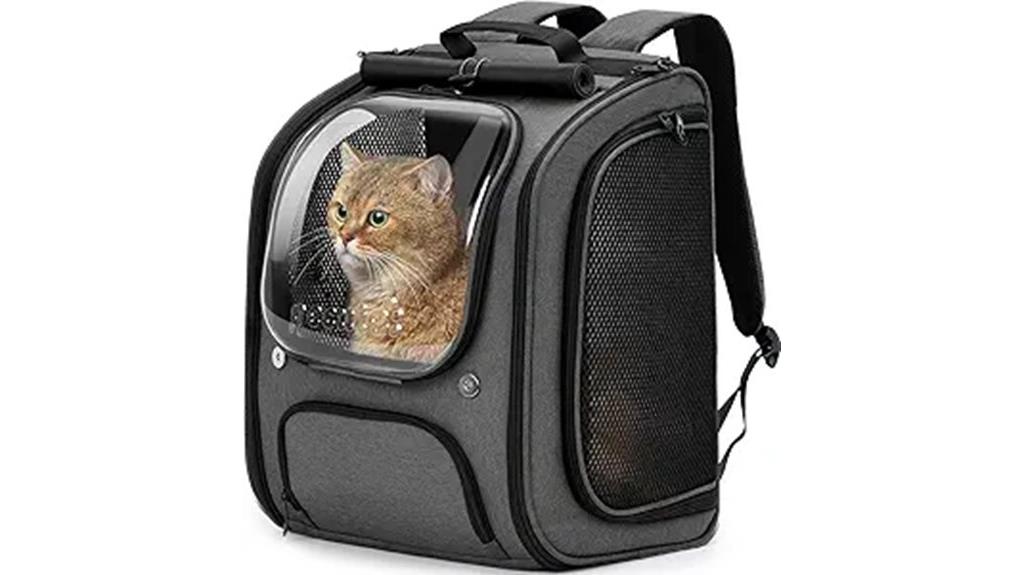 spacious ergonomic cat carrier