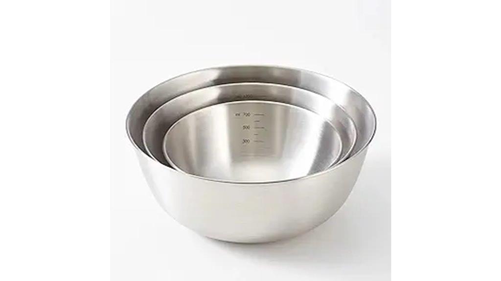 stainless steel mixing bowls