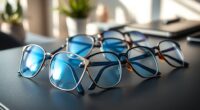 stylish blue light glasses