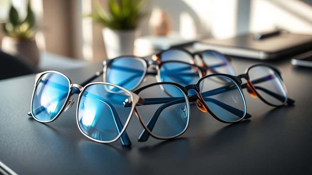 stylish blue light glasses
