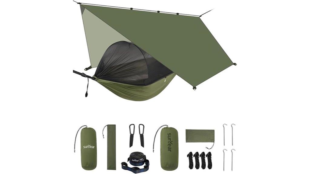 sunyear camping hammock with net