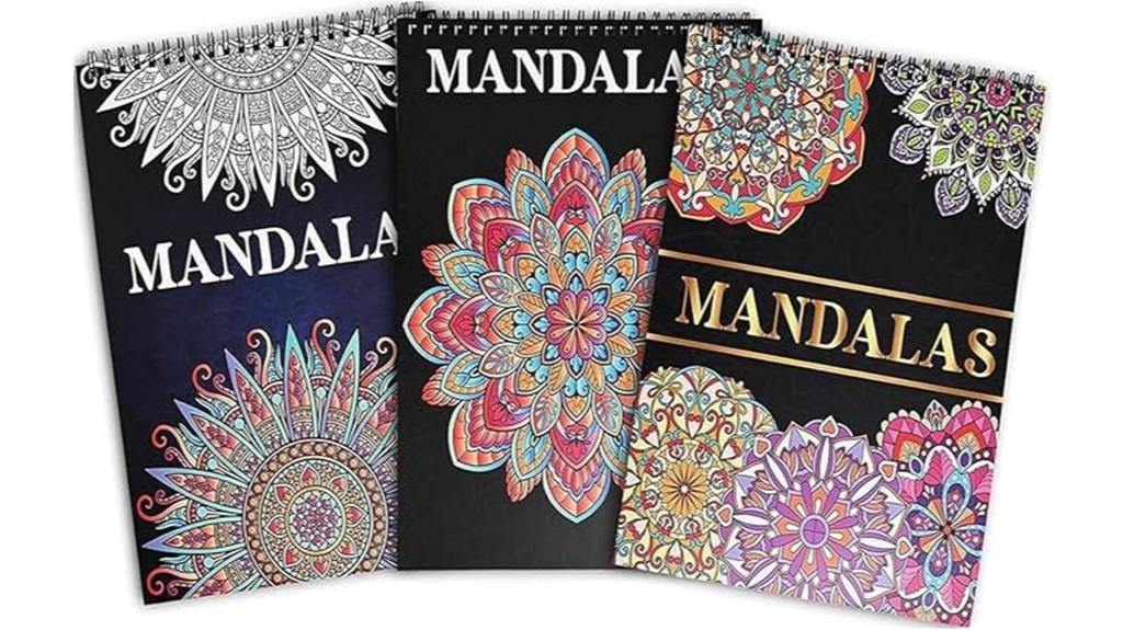 three coloring books set
