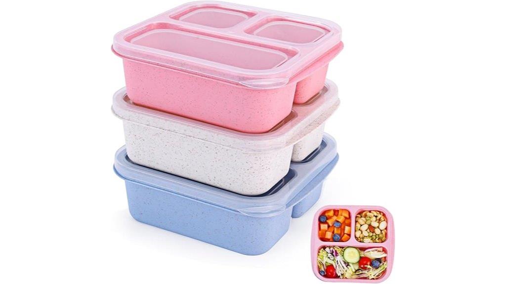 three compartment snack containers