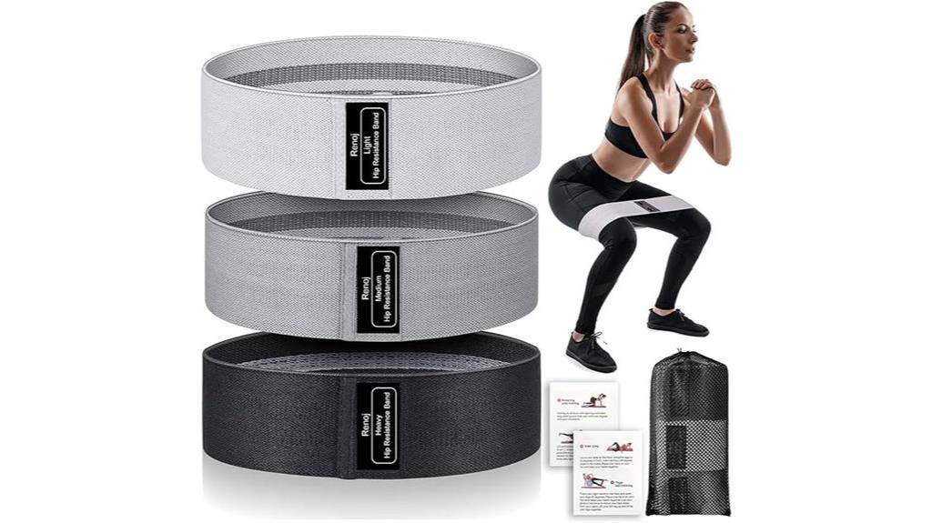 three pack yoga resistance bands