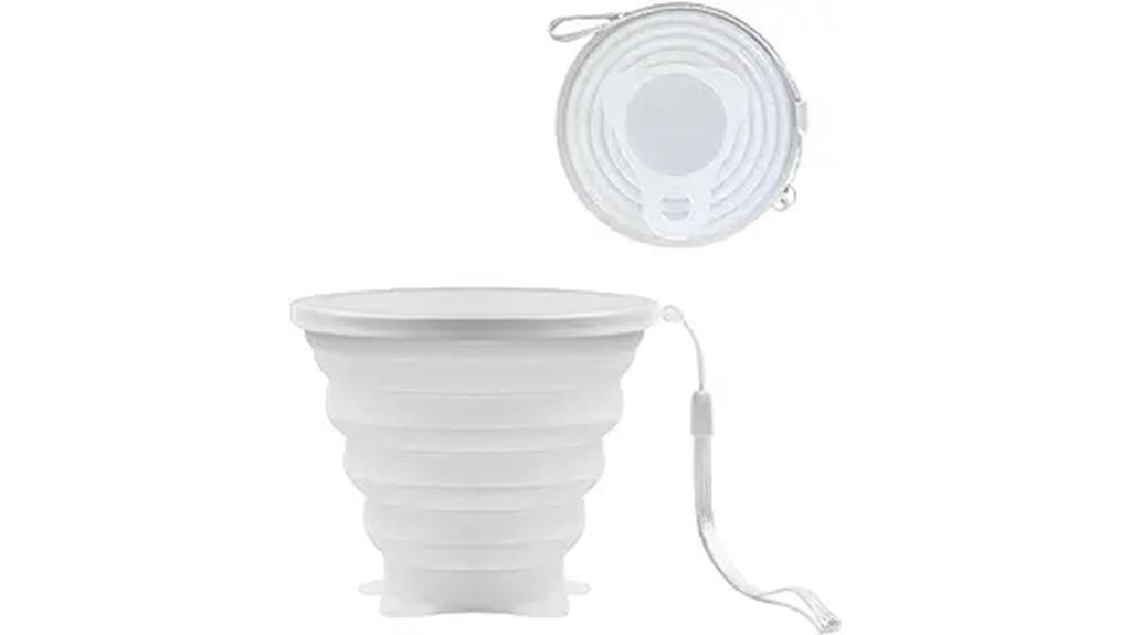transparent silicone travel cup