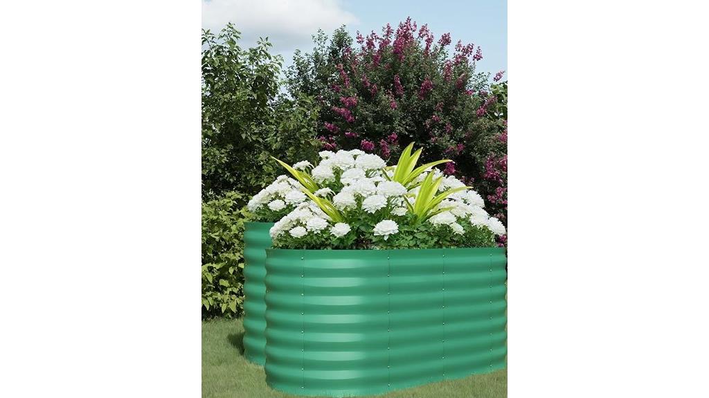 two raised garden beds