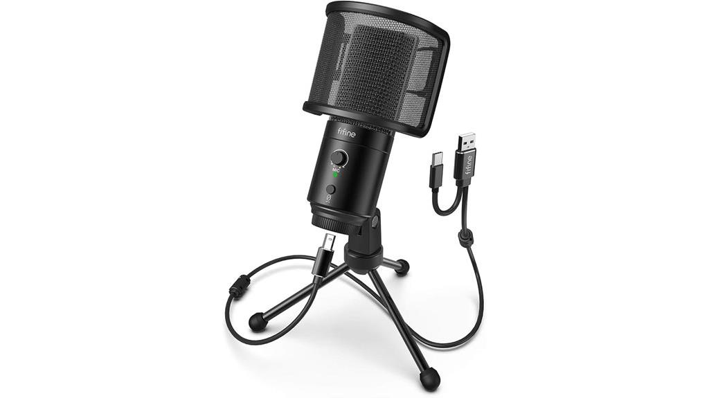 usb microphone with pop filter