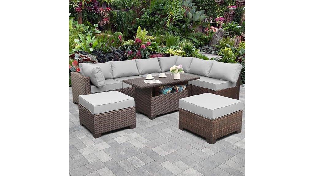 wicker patio furniture set