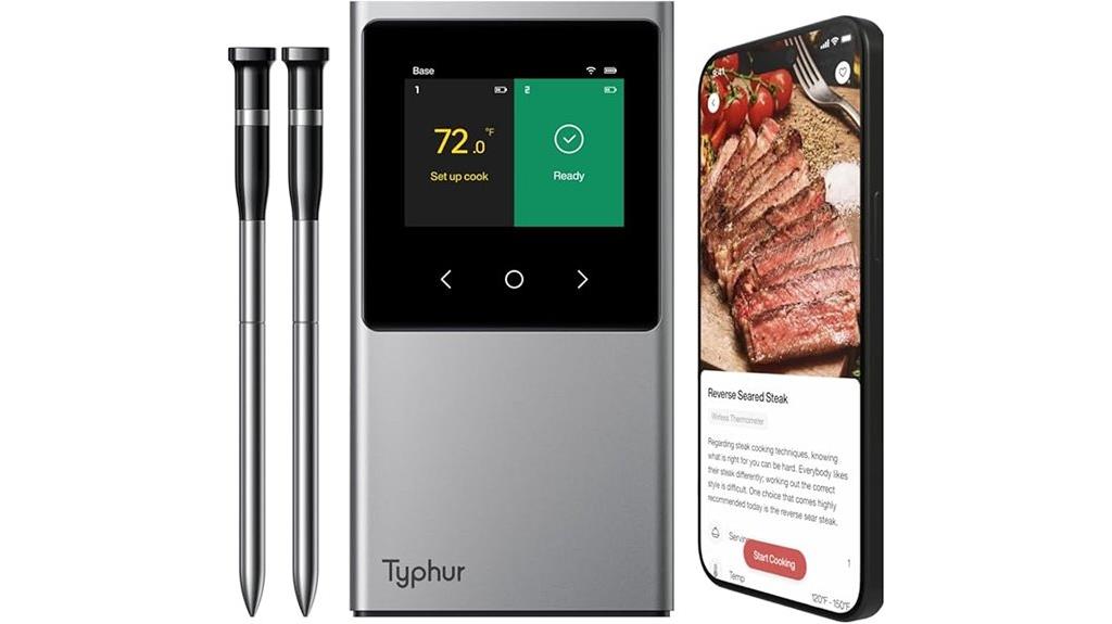wireless meat thermometer with probes