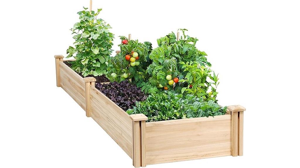 wooden garden bed