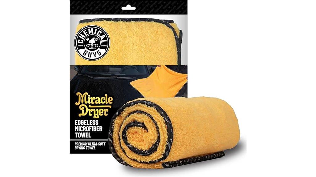 yellow microfiber drying towel