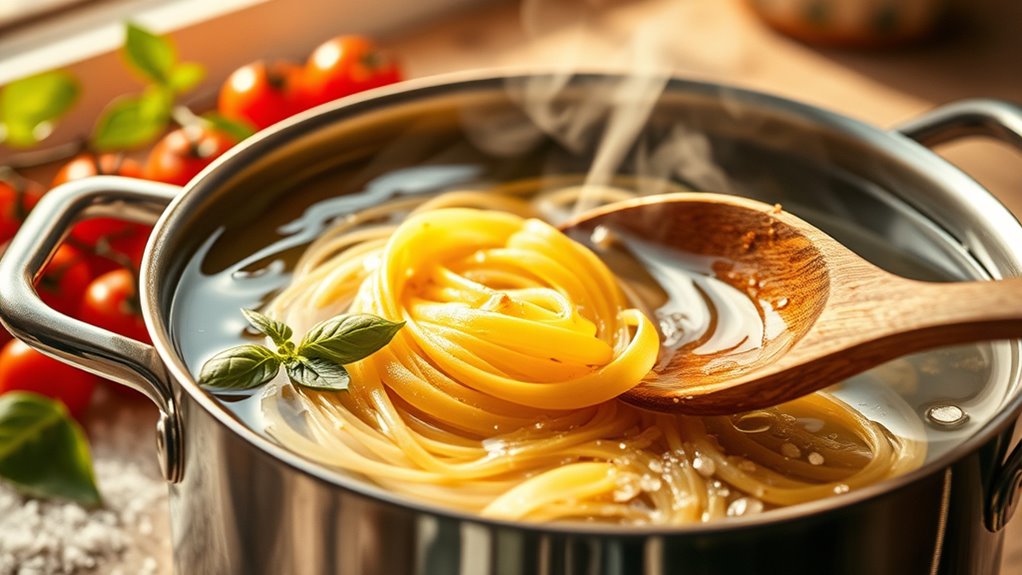 perfectly cooked seasoned pasta