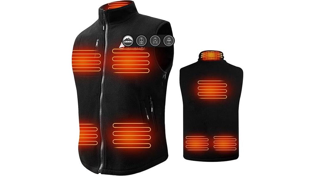 heated fleece vest