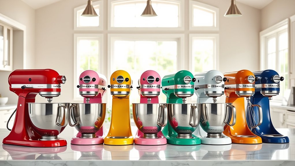 top colorful kitchenaid mixers
