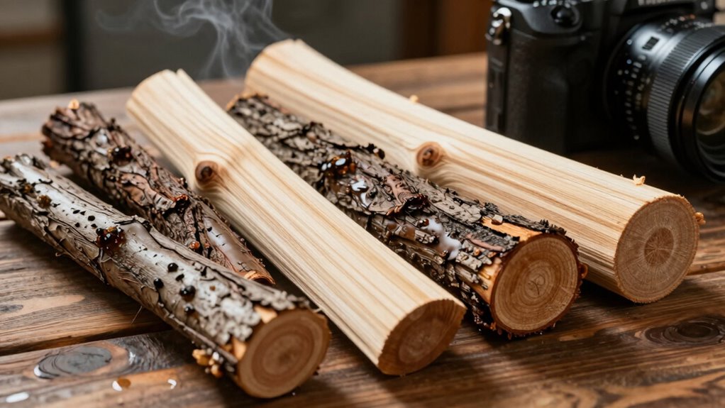avoid resinous softwoods when smoking