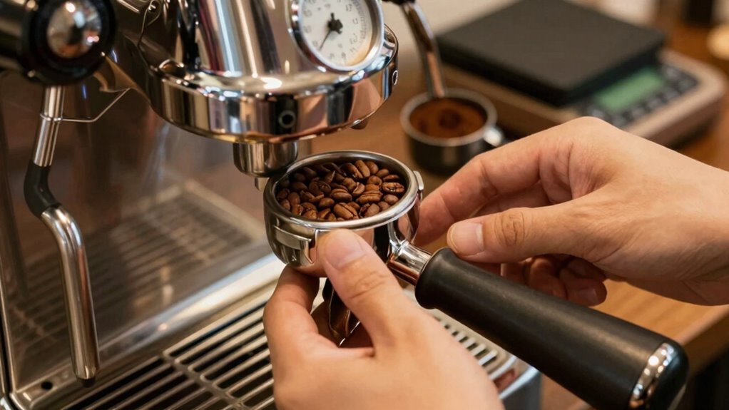 consistent grind and tamp