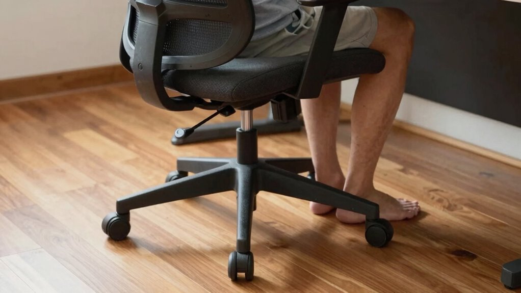 feet flat and supported