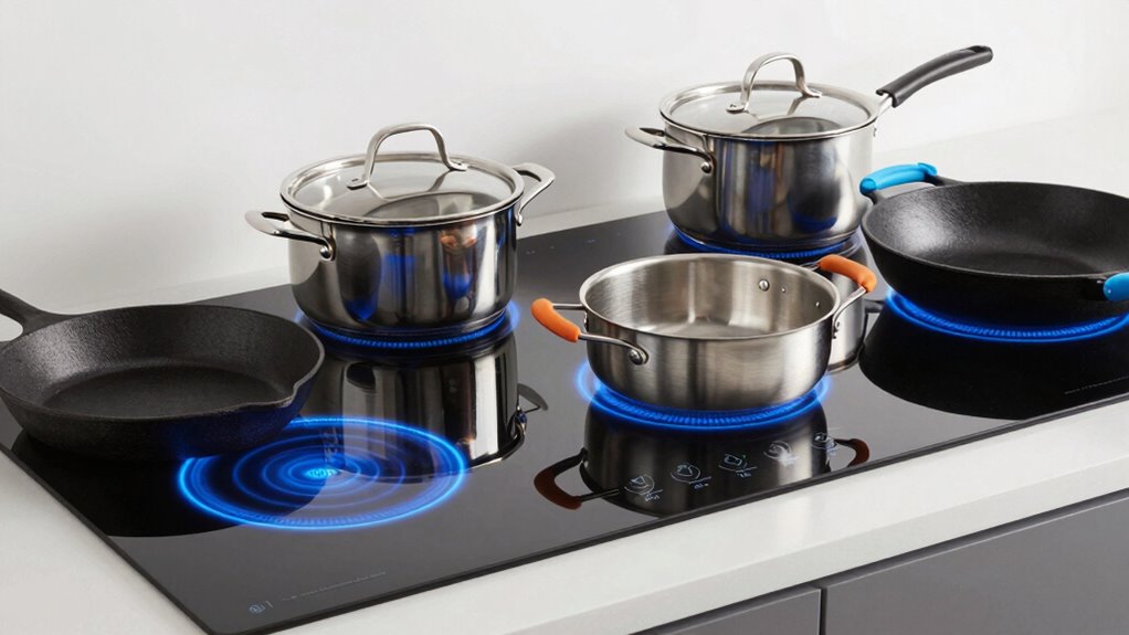 magnetic field heats cookware