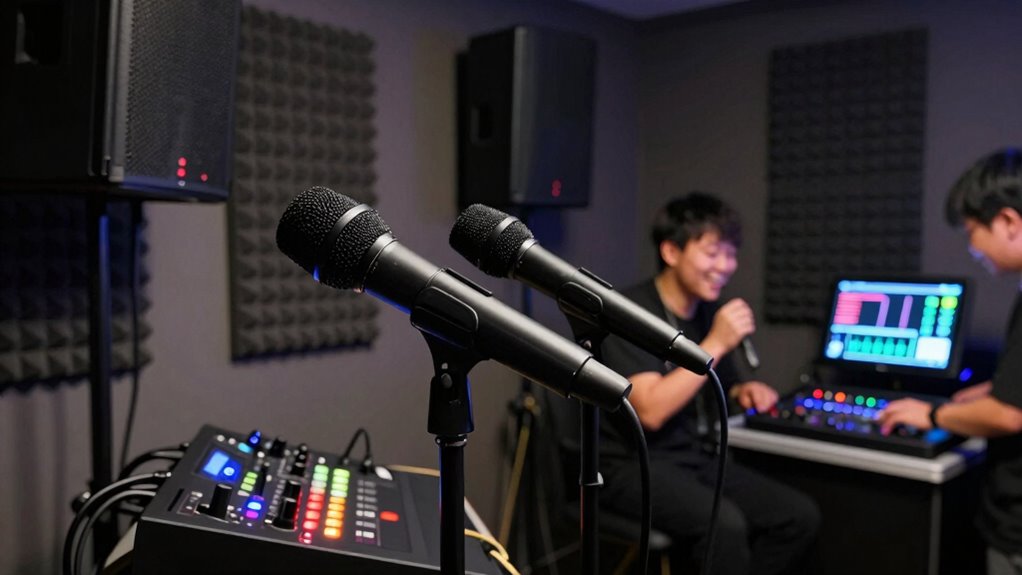 maintain microphone and speaker distance