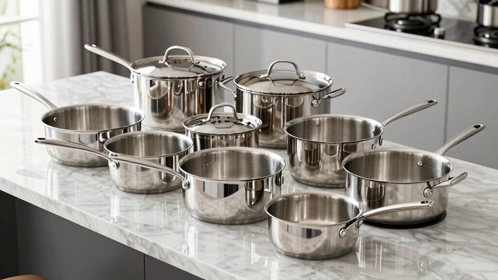 top induction stainless cookware