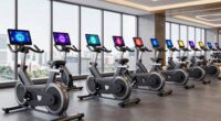 top screen equipped exercise bikes