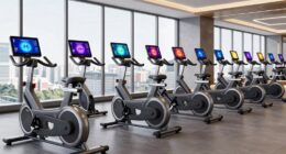 top screen equipped exercise bikes