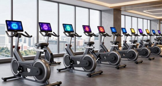 top screen equipped exercise bikes